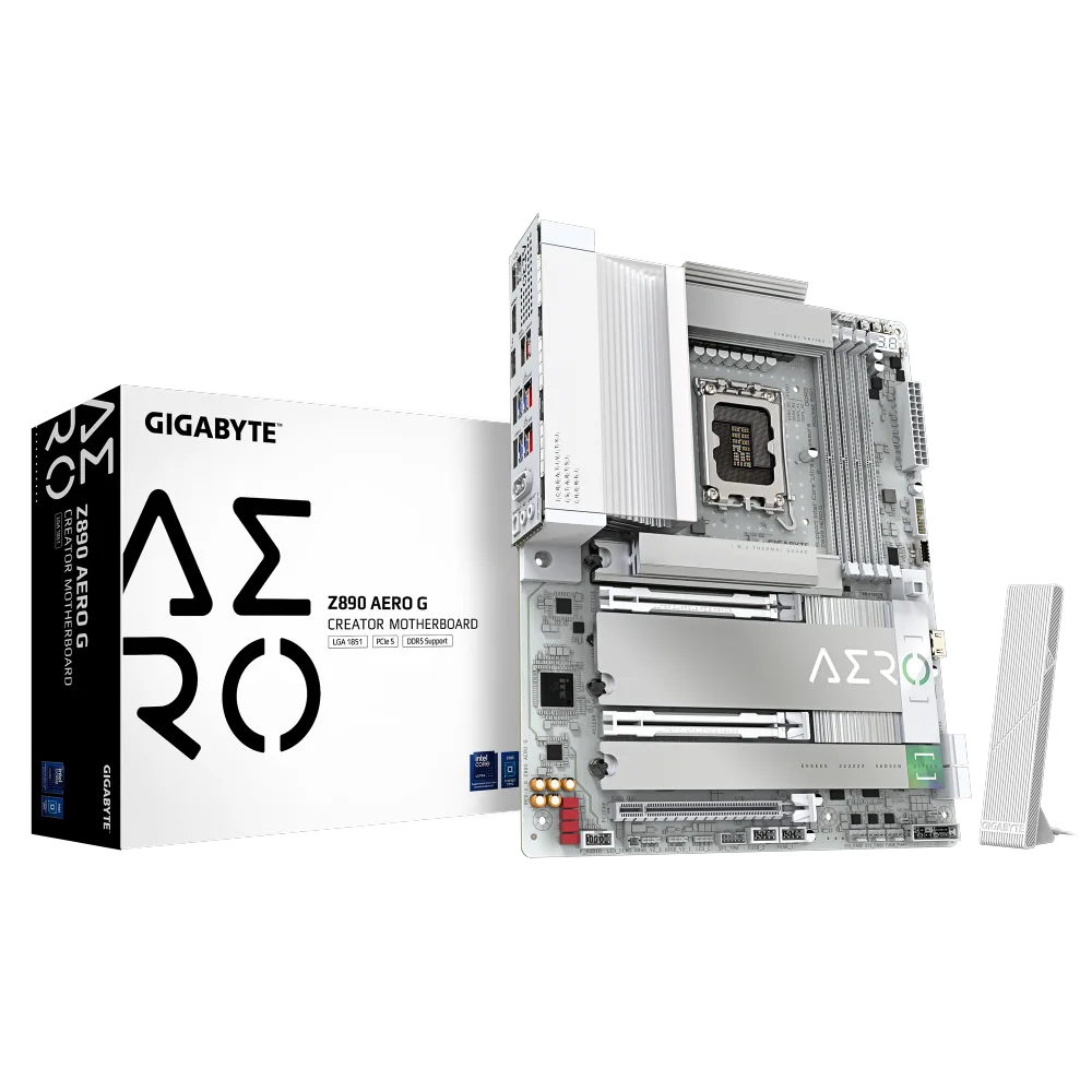 לוח לאינטל דור 15 Gigabyte Z890 AERO G DUAL 2.5 Lan 5Xm.2 TB4
