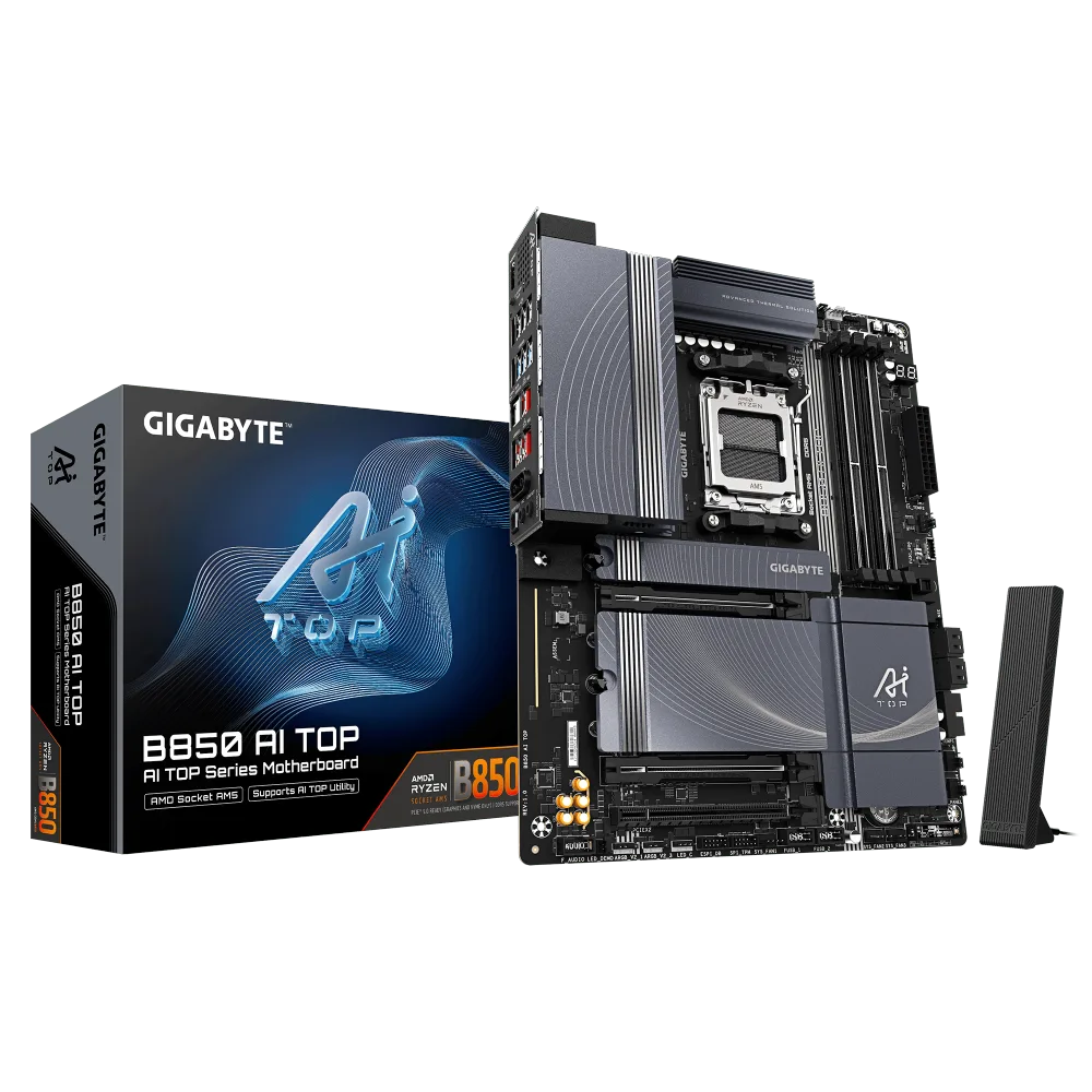 לוח אם GIGABYTE B850 AI TOP WIFI7 ATX DDR5 AM5 2x10GBE LAN