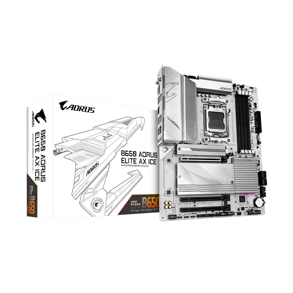לוח Gigabyte B650 A ELITE AX ICE ATX AM5 WIFI BT PCIE5.0 White