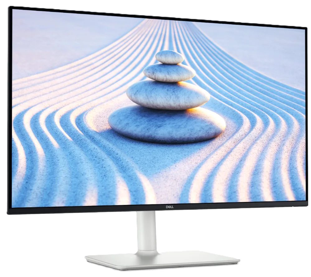 מסך מחשב שטוח לבן Dell 27 FHD IPS 100Hz 4ms Speakers Tilt Pivot