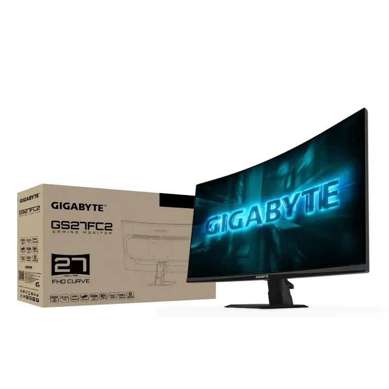 מסך Gigabyte GS27FC2 FHD VA 1Ms 240Hz HDR10 Curved Vesa100