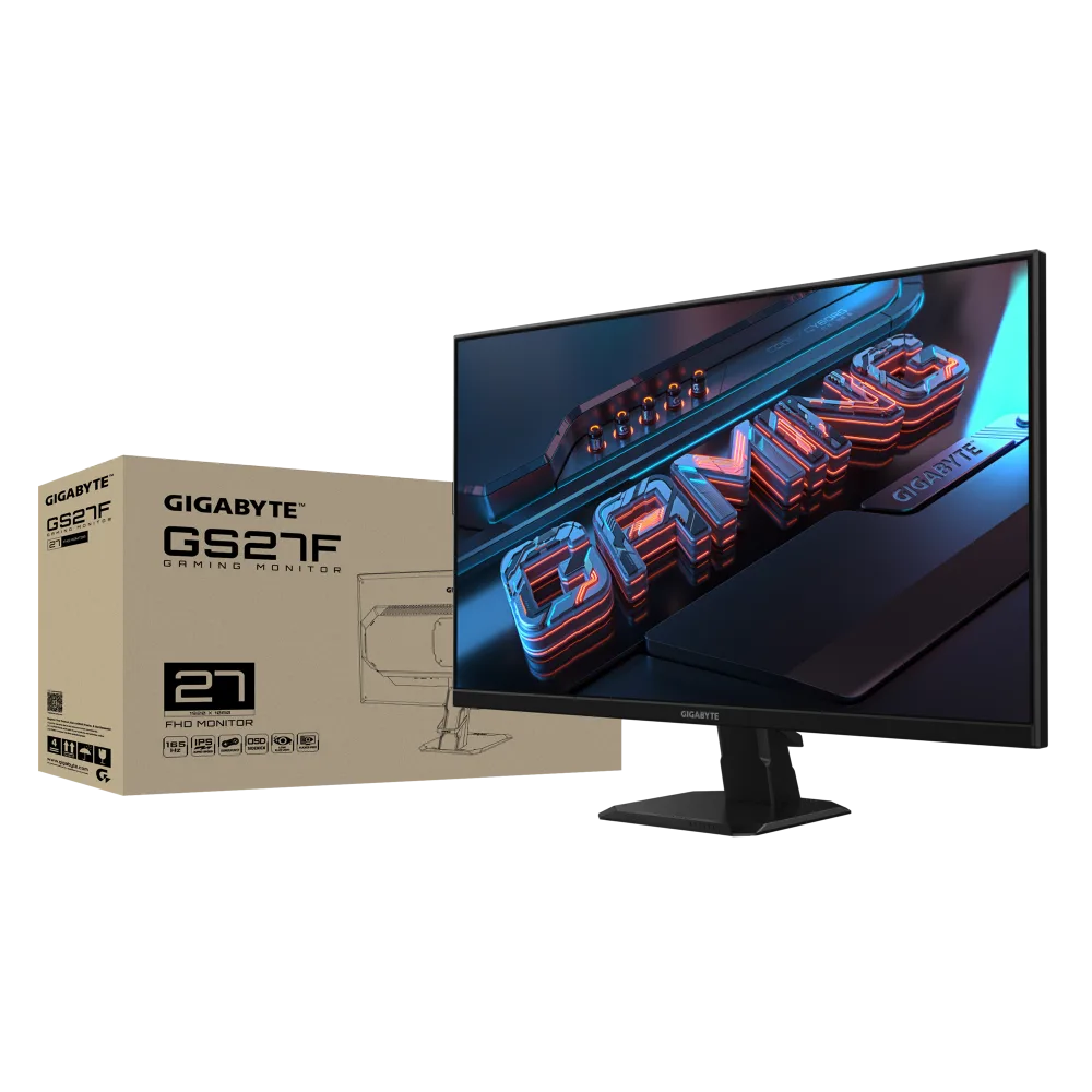 מסך GIGABYTE GS27F 27 INCH FHD SS IPS 1MS 165HZ HDR READY