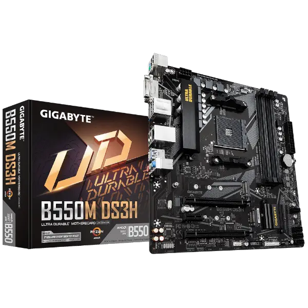 לוח אם למעבדי Gigabyte B550M DS3H 1.7 DDR4 Micro-Atx For AMD AM4