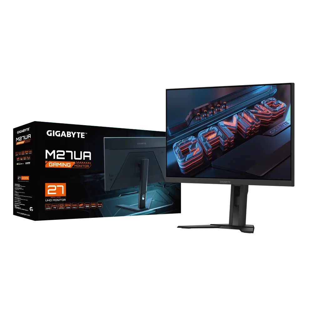 מסך גיימינג Gigabyte M27UA 4K SS IPS 160Hz 1MS HDR USB HUB
