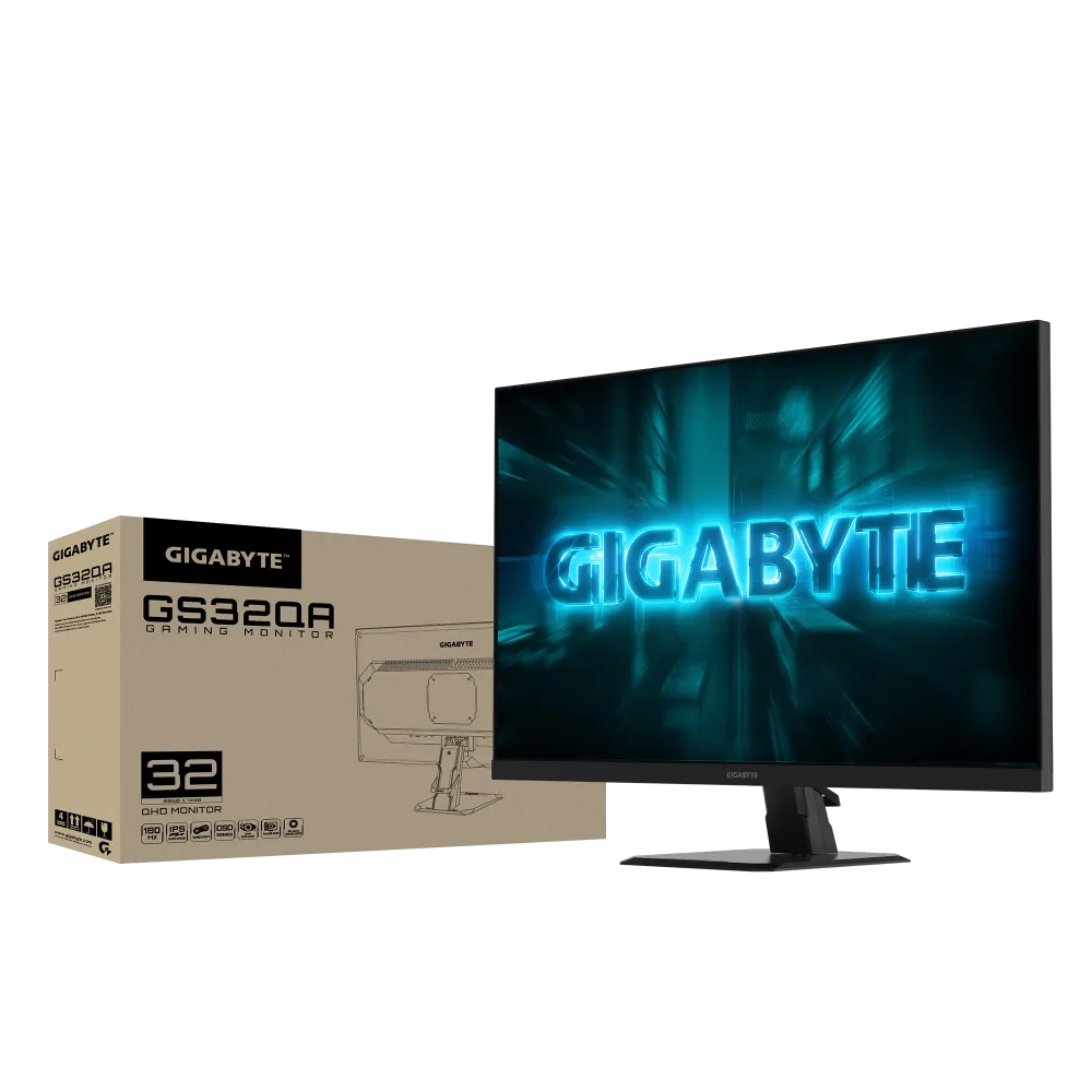מסך GIGABYTE GS32QA 32 Inch QHD 180HZ 1MS SS IPS HDR RDY