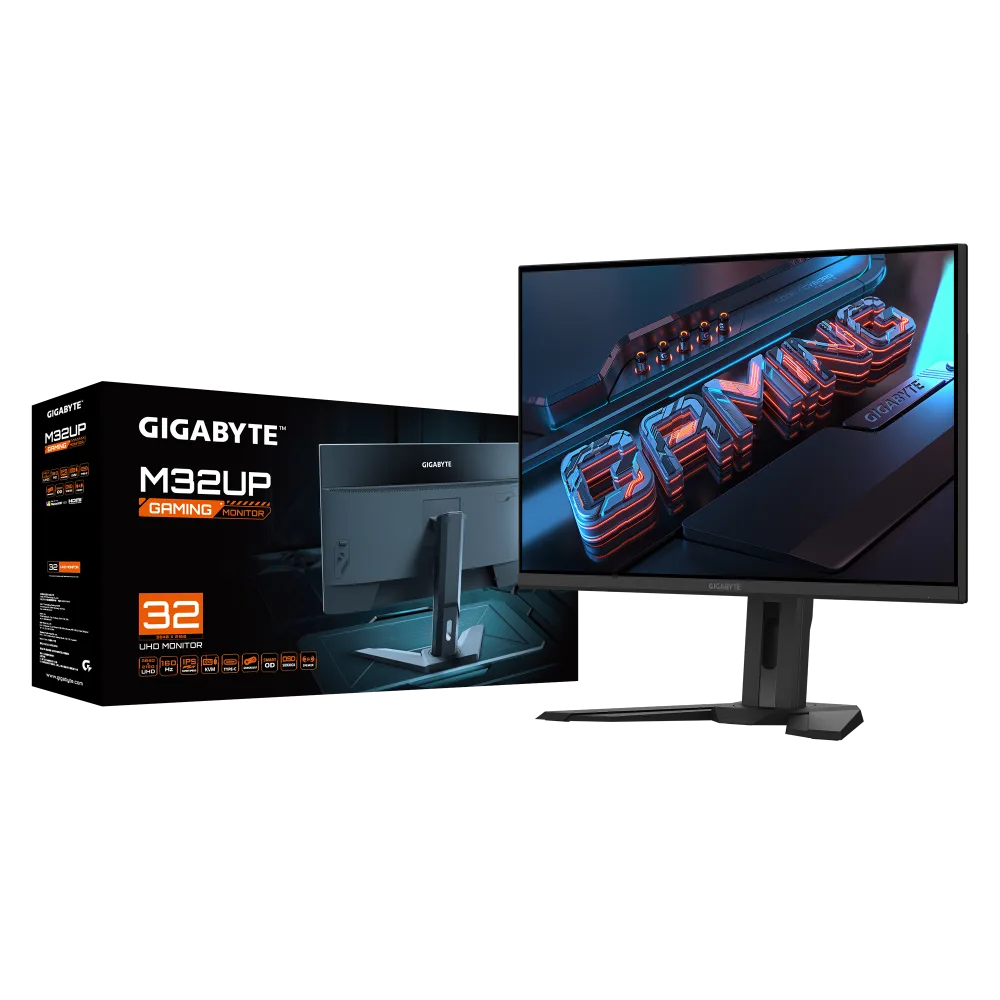 מסך שטוח Gigabyte M32UP 31.5 SS IPS 1ms 4K UHD 160Hz KVM HDR400