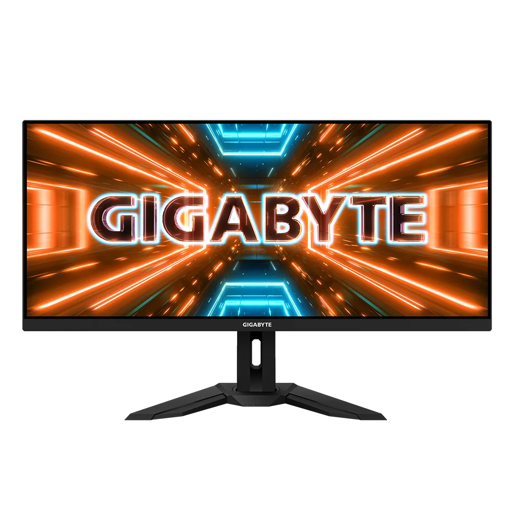 מסך Gigabyte M34WQ 144HZ UWQHD 1MS HDR400 IPS KVM 21:9 SPK BLACK