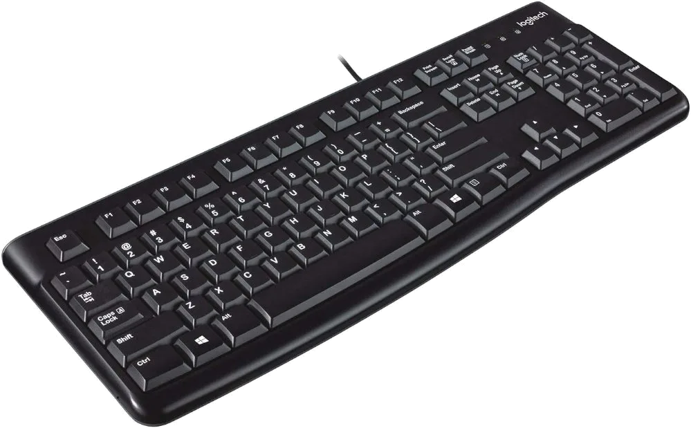 מקלדת לוגיטק חוטית עברית אנגלית LOGITECH K120