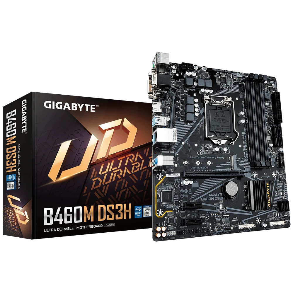 לוח אם מתוקן למעבדי אינטל דור 10 GIGABYTE B460M DS3H