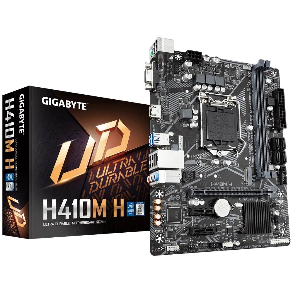 לוח אם מתוקן לאינטל דור 10 Gigabyte H410M H Micro-ATX LGA1200