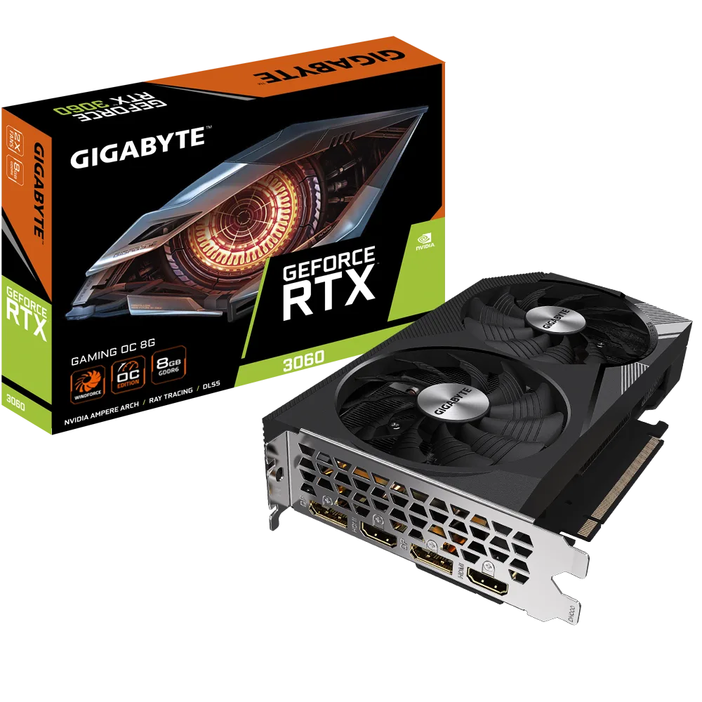 כרטיס מסך Gigabyte RTX 3060 Gaming OC 8GB 2.0 GDDR6 Dual Fan
