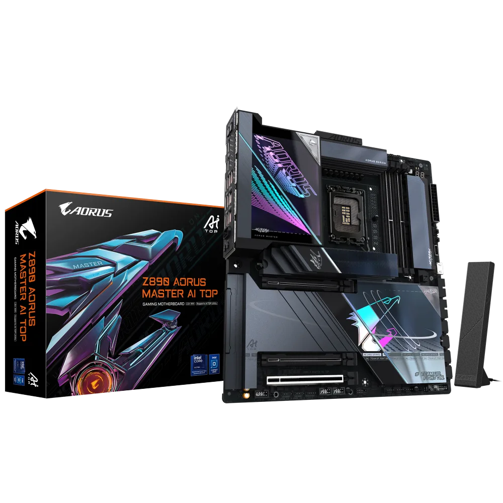 לוח אינטל דור 15 GIGABYTE Z890 AORUS MASTER AI TOP E-ATX WIFI7
