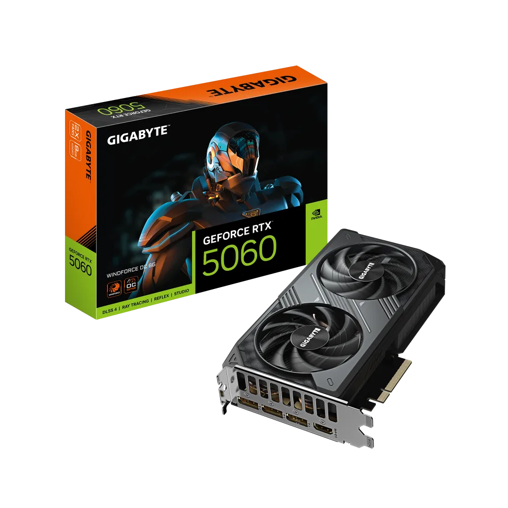 כרטיס מסך Gigabyte GeForce RTX 5060 WindForce 2 OC 8GB