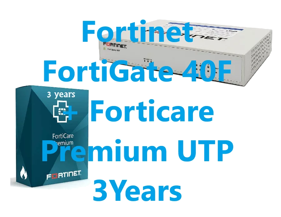 באנדל מכשיר ומנוי FortiGate-40F HW PLUS premium UTP 3 years