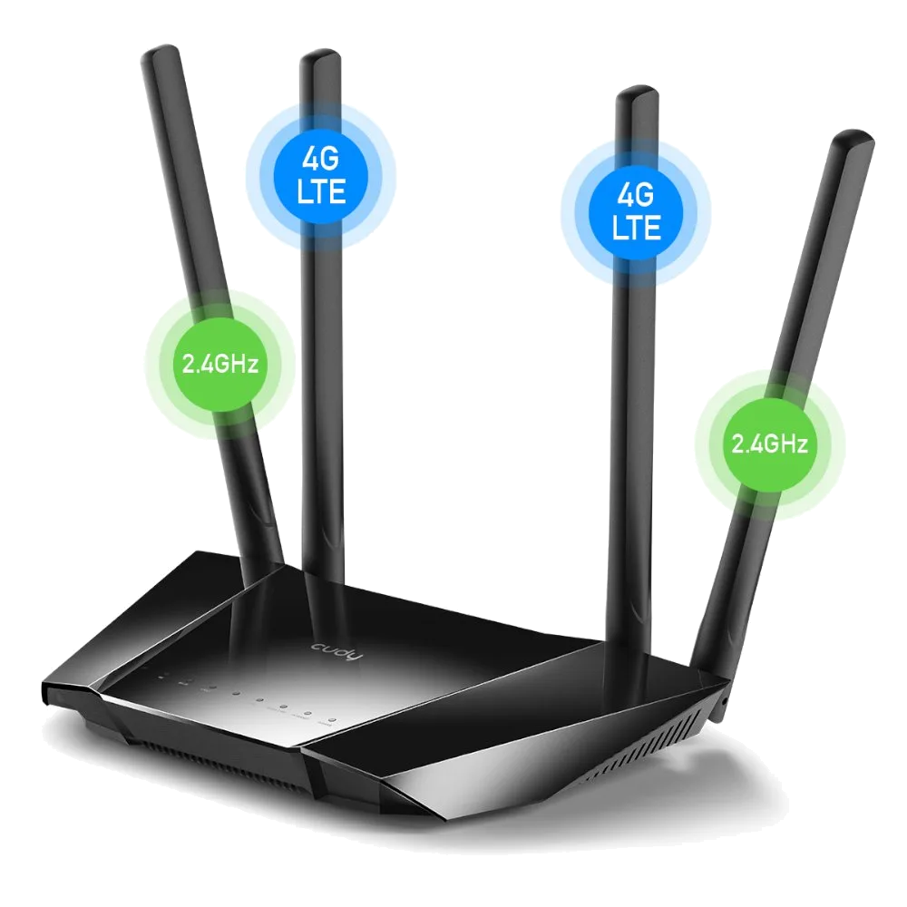 נתב אלחוטי כולל מודם סלולרי Cudy LT400 4G LTE 10/100 300Mbps