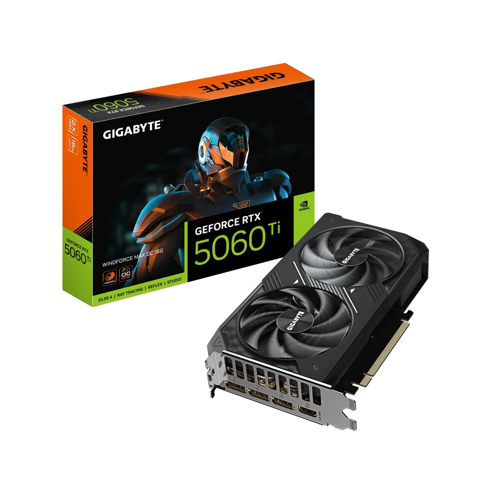 כרטיס מסך Gigabyte GeForce RTX 5060 Ti WINDFORCE MAX OC 16G