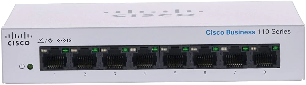 סוויץ' לא מנוהל CISCO 8 PORT 1GB Unmanaged External PSU