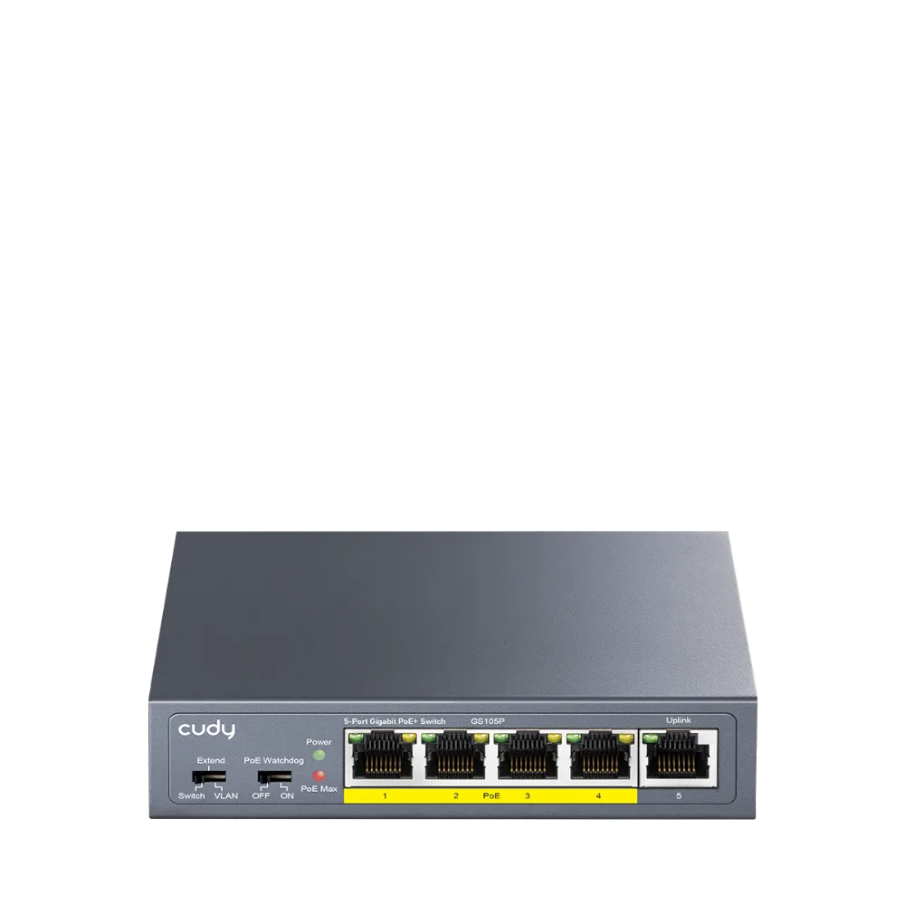 מתג לא מנוהל Cudy GS105P 5-Ports Gigabit Unmanaged POE Switch