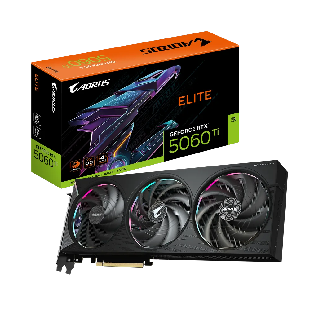 כרטיס מסך Gigabyte RTX 5060 Ti Aorus Elite 16GB