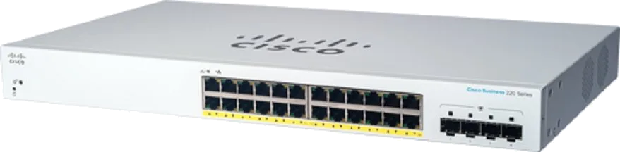 מתג מנוהל CISCO 24 PORT POE 8WX24 1GB 195W 4X1G SFP