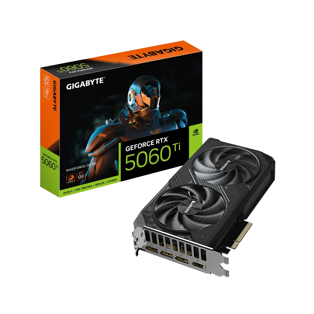 כרטיס מסך Gigabyte RTX 5060 Ti WindForce 2 OC 8GB