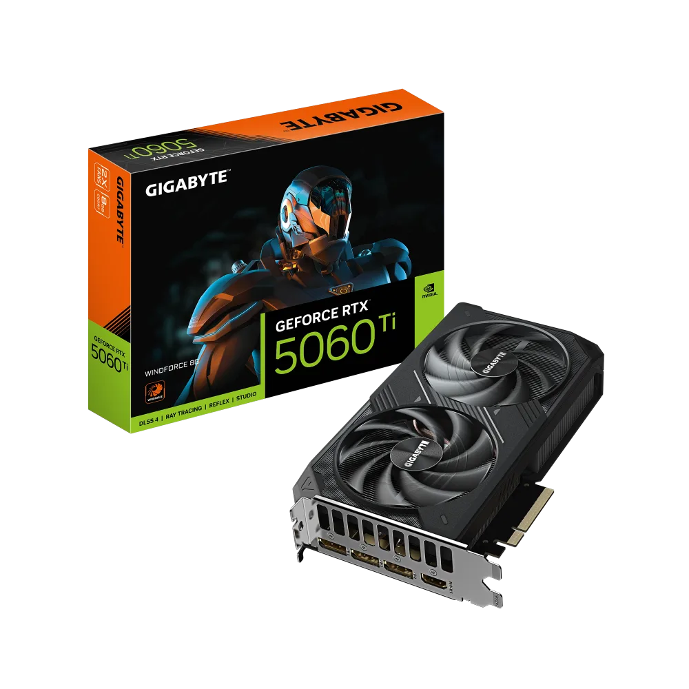 כרטיס מסך Gigabyte RTX 5060 Ti WindForce 2 8GB