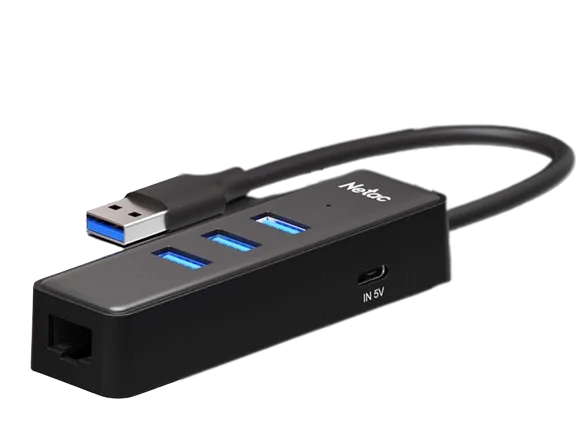 כרטיס רשת ומפצל Netac 1GB Net card and aplitter usb 3.0