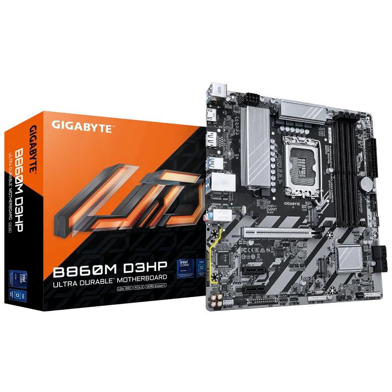לוח לאינטל דור 15 Gigabyte B860M D3HP Micro-ATX DDR5
