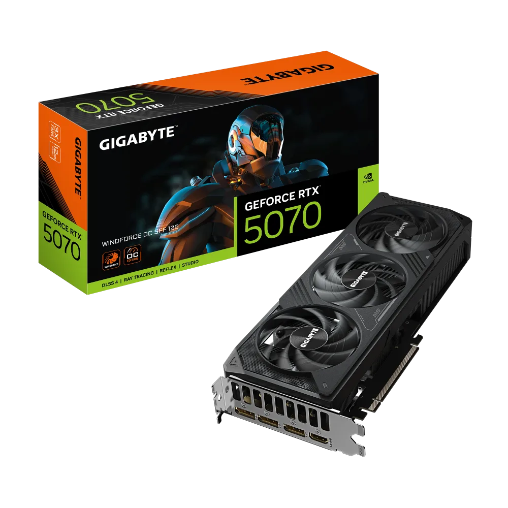 כרטיס מסך GIGABYTE GeForce RTX 5070 WINDFORCE OC SFF 12GB