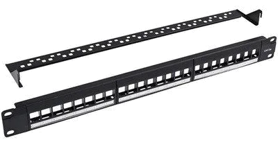פנל 19 ללא קונקטורים עם תעלה 24P 1U