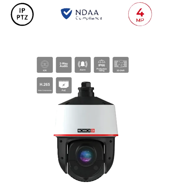 מצלמת IP ממונעת כולל זרוע Provision Z4-25IPEN-4 IR PTZ POE 4MP