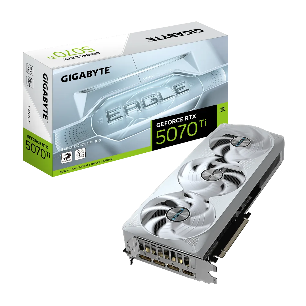 כרטיס מסך GIGABYTE GeForce RTX 5070 Ti EAGLE OC ICE SFF 16G