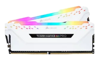 זכרון לנייח CORSAIR VENGEANCE RGB PRO 32GB 2x16GB DDR4 DRAM WHITE