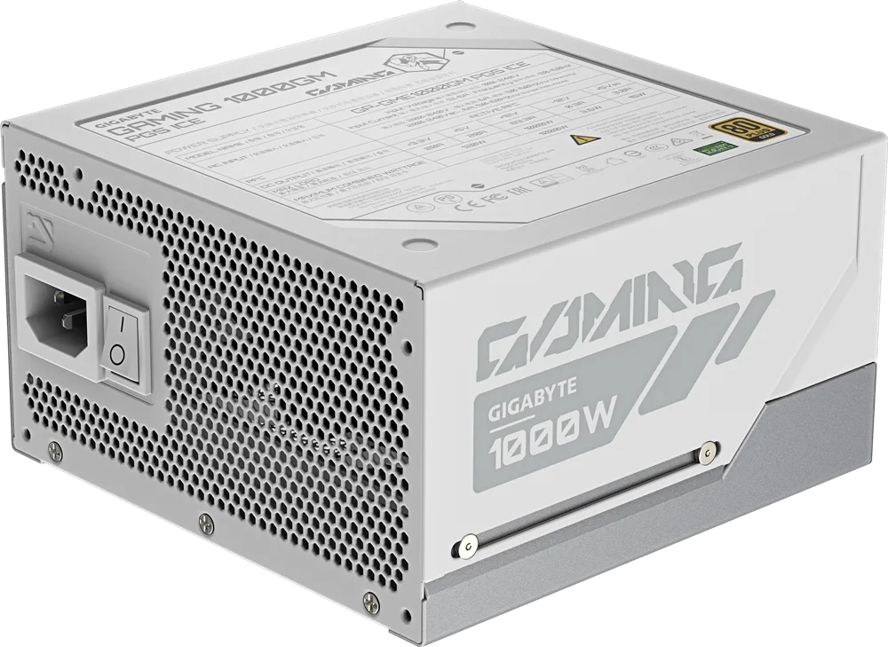 ספק כוח GIGABYTE GME1000GM PG5 ICE 1000W Gold Fully Modular