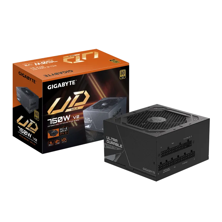 ספק Gigabyte UD750GM PG5 V2 750W 80 Plus Gold PCIE 5.1 ATX 3.1