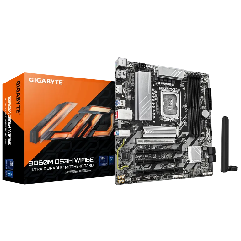 לוח לאינטל דור 15 Gigabyte B860M DS3H Micro-ATX WIFI BT DDR5