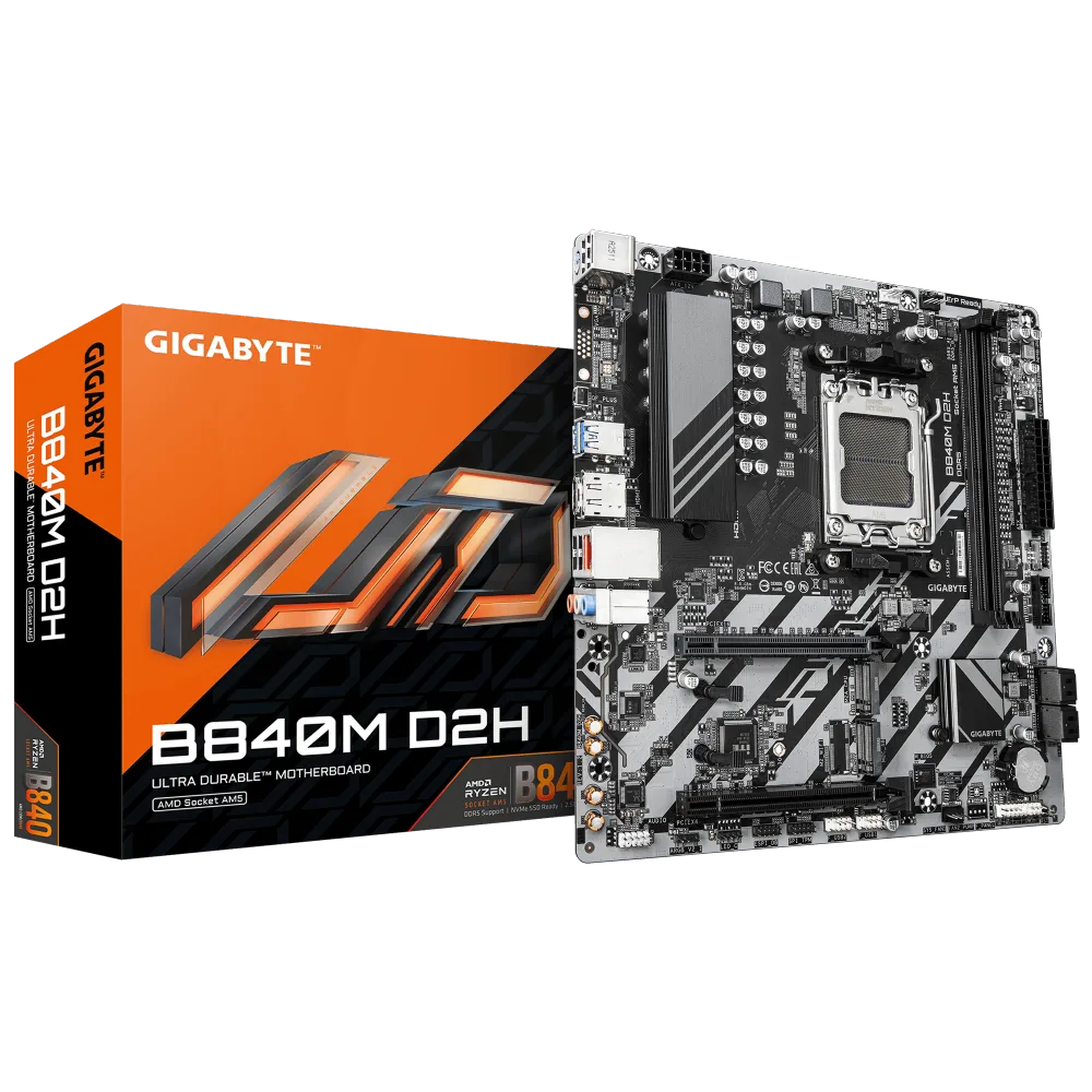לוח אם Gigabyte B840M D2H 1.2 X3D DDR5 AM5 Micro-Atx