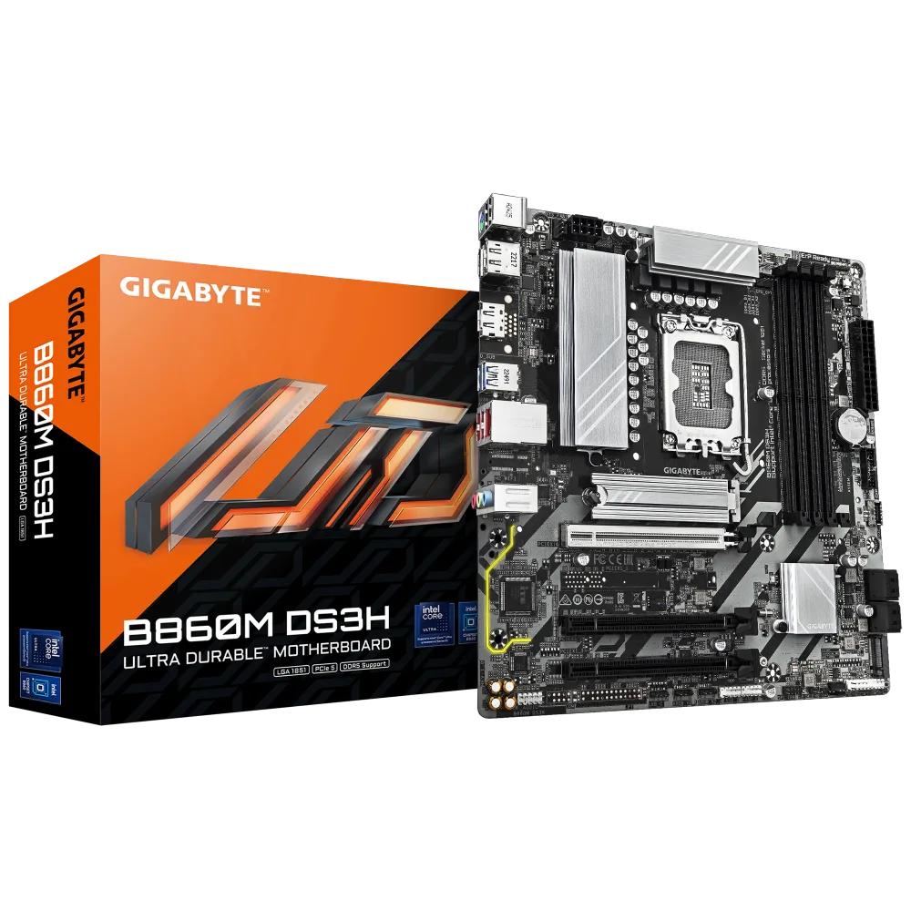 לוח אם GIGABYTE B860M DS3H 2.2 Micro-ATX DDR5 LGA1851 2.5GbE Lan