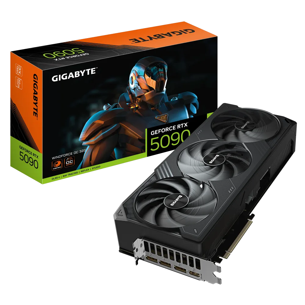 כרטיס מסך Gigabyte GeForce RTX 5090 WINDFORCE OC 32G