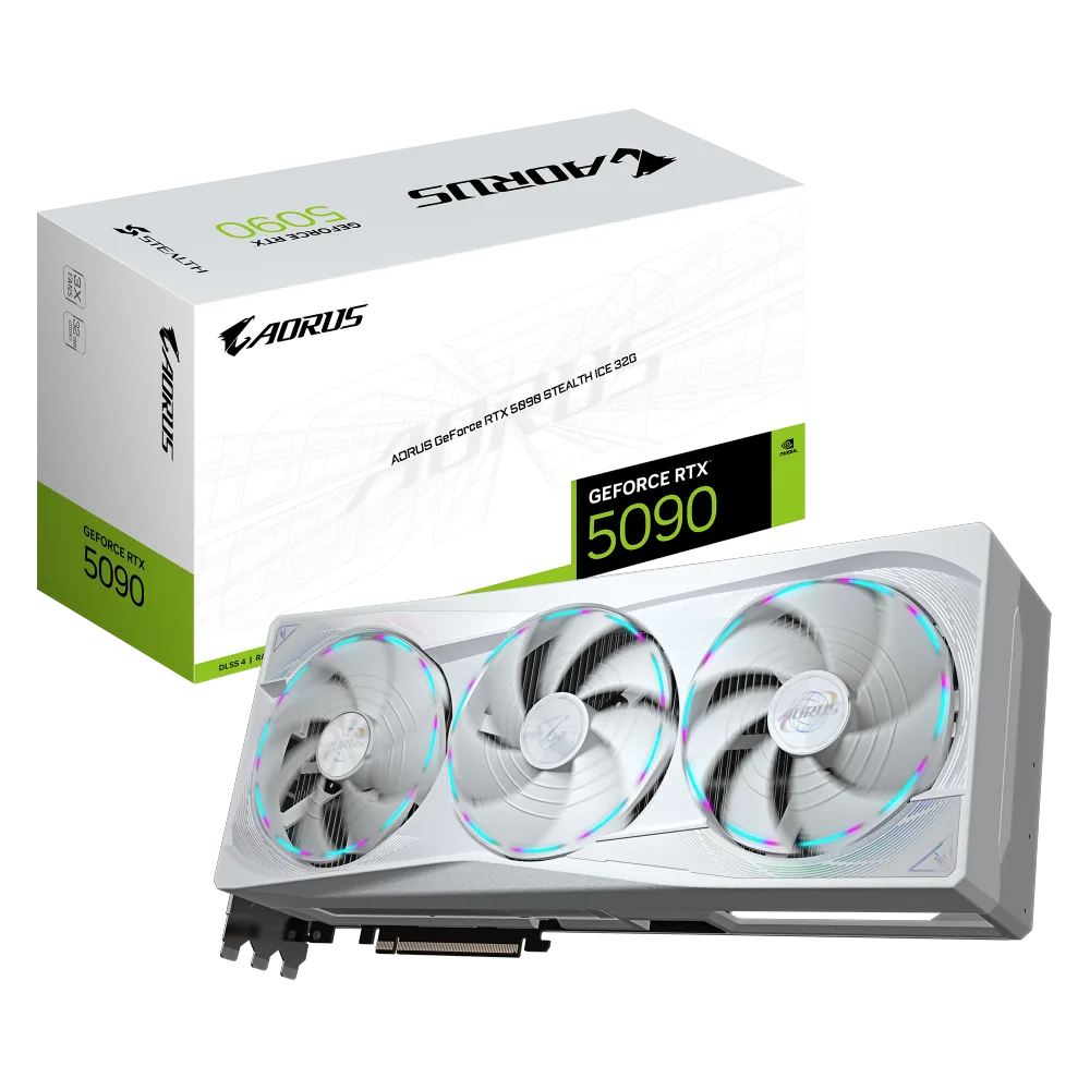 כרטיס מסך AORUS GEFORCE RTX 5090 STEALTH ICE 32G