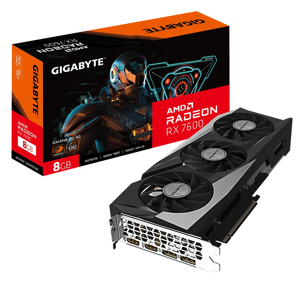 כרטיס מסך Gigabyte RADEON RX 7600 Gaming OC 8GB