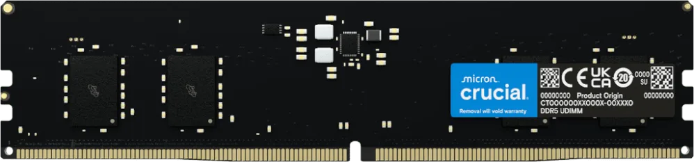 זכרון לנייח Crucial 64GB DDR5 5600Mhz C46 UDIMM Desktop Memory