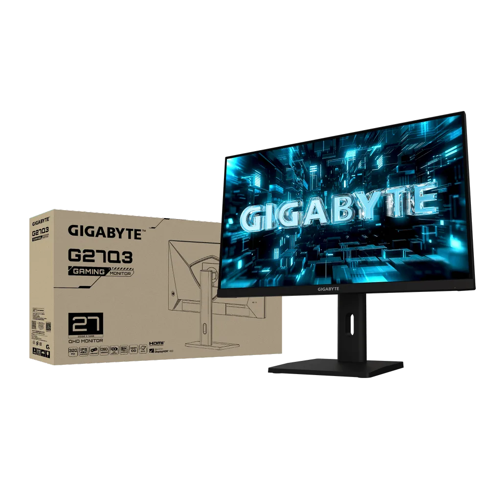 מסך גיימינג Gigabyte G27Q3 2K 1Ms 320Hz SS IPS AMD FreeSync