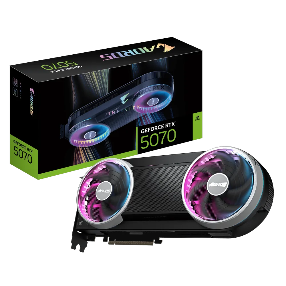 כרטיס AORUS RTX 5070 INFINITY 12GB GDDR7 WINDFORCE HYPERBURST