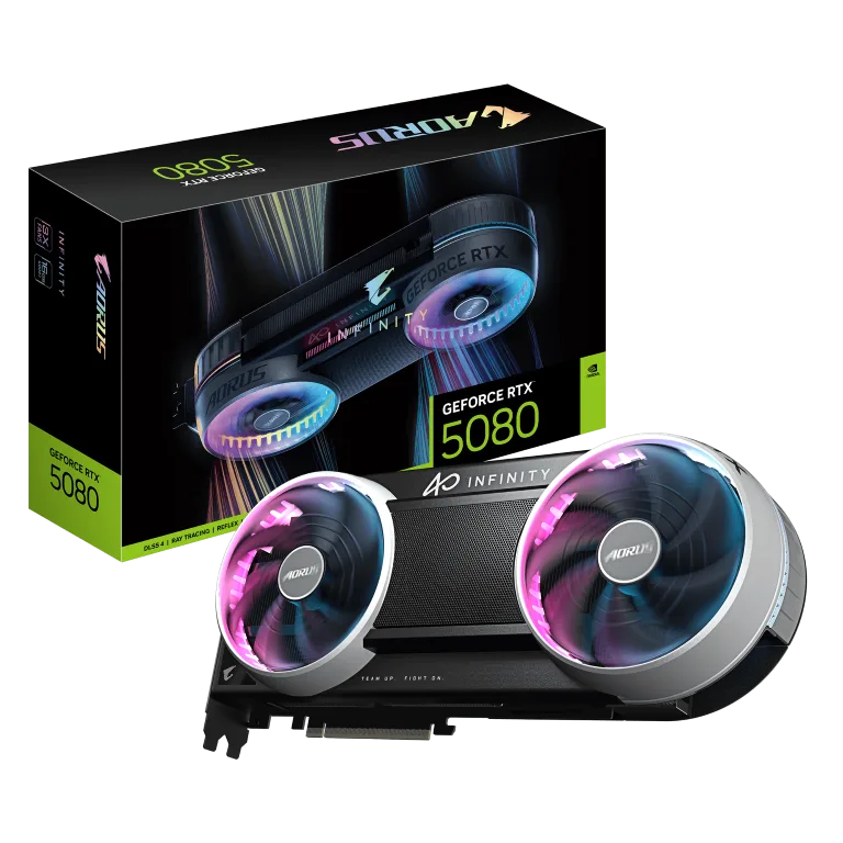 כרטיס מסך AORUS RTX 5080 INFINITY 16GB GDDR7 WINDFORCE HYPERBURST