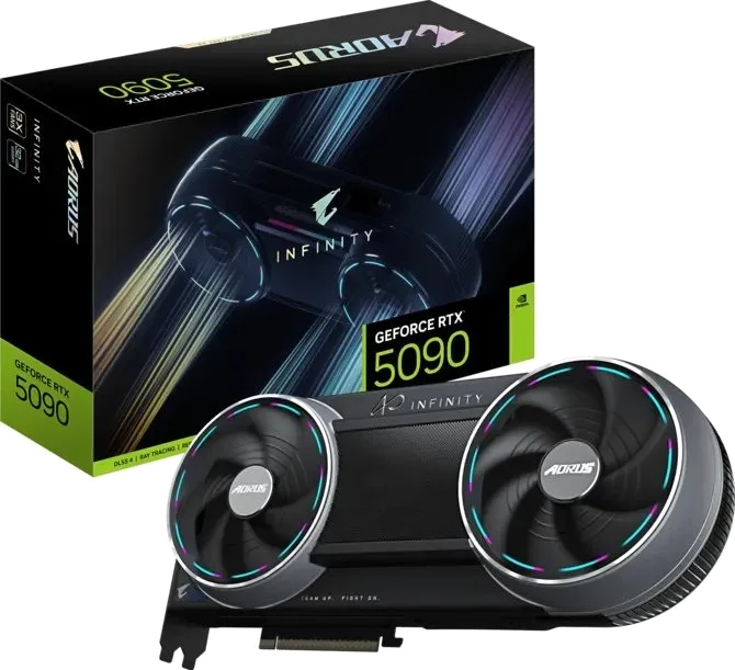 כרטיס מסך GIGABYTE AORUS GeForce RTX 5090 INFINITY 32GB GDDR7