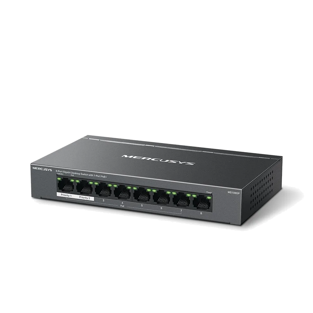 MERCUSYS MS108GP 8 Port Gigabit Switch 7 Port PoE 65W