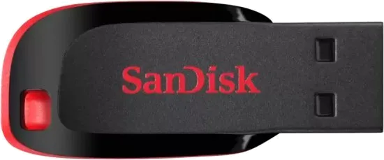 זכרון נייד SANDISK Cruzer Blade USB Flash Drive 32GB Red USB 2.0