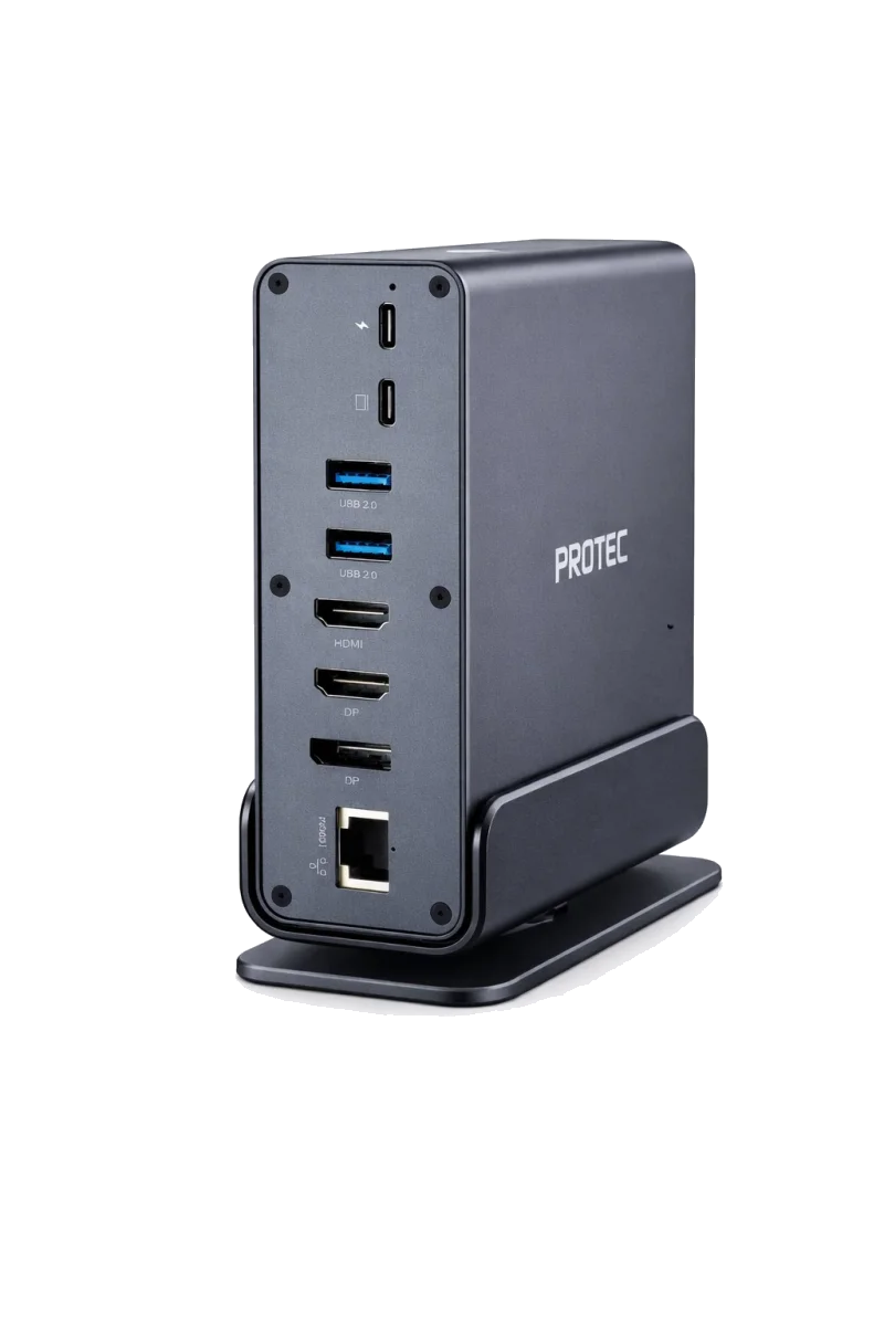 Protec 15-in-1 DM301 USB-C Hub HDMI ×2, DP, USB3 ×3, USB2 x2, USB-C, LAN Docking Station