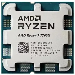מעבד AMD ZEN4 R7 7700X Tray no Fan AM5 TDP 105W Up to 4.5Ghz 8Crs